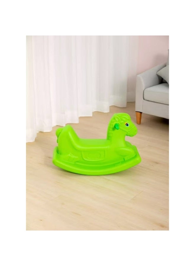 حصان هزاز للأطفال، مناسب للاستخدام الداخلي والخارجي، مصنوع من البلاستيك، مقاس 68 × 27 × 47 سم - Image 3